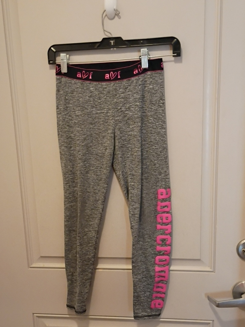 Abercrombie Pink And Grey Legging Girl's Size 11/12